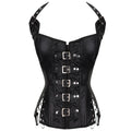 Faux Leather Backless Steampunk Corselet – Gothic Punk Style