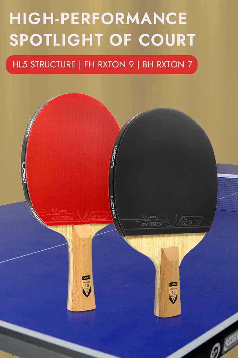 Loki Dragon Tischtennisschläger, 7-lagiges Carbonholz