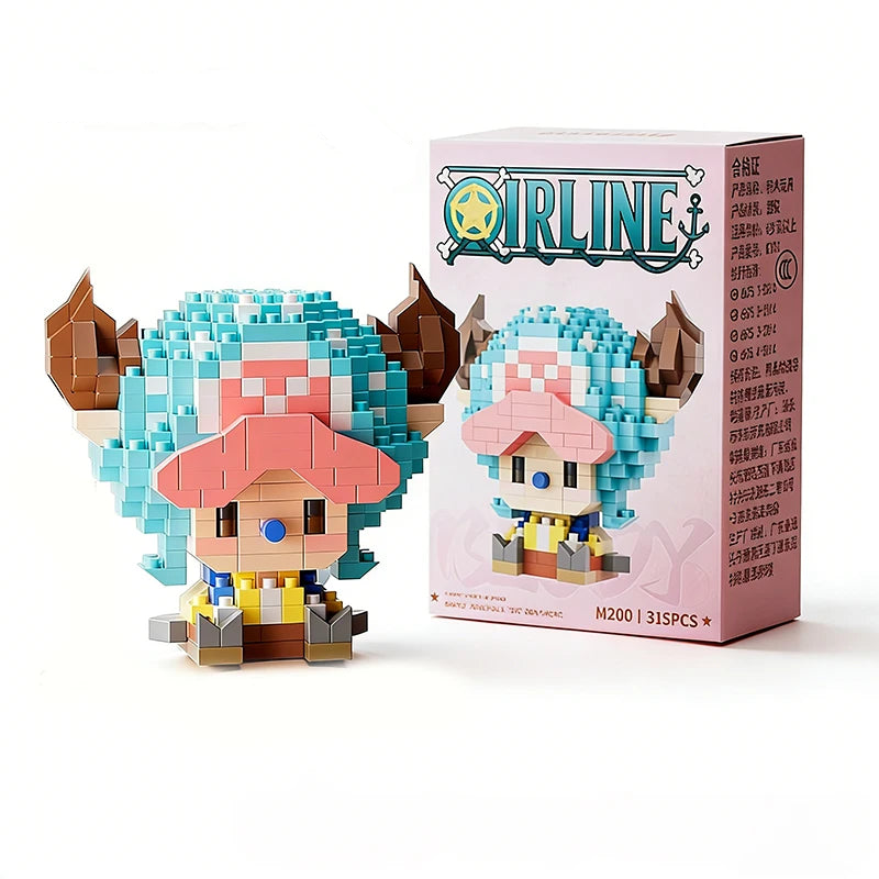 Mini Bausteine Figur – One Piece Charaktere – Anime Building Block Chopper Buggy Zoro Robin
