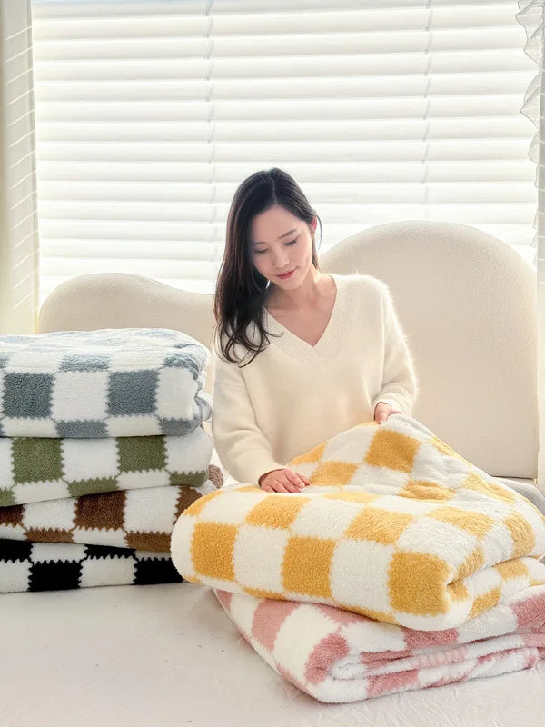 Couverture Polaire Panda Rose et Blanc Polyester Douce