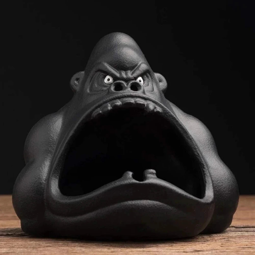 Cartoon Ceramic Orangutan Ashtray for Smokers