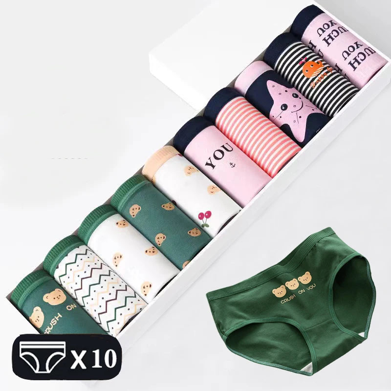 Jog MCERG Culotte Femme Coton Élasthanne Doux Lot de 10