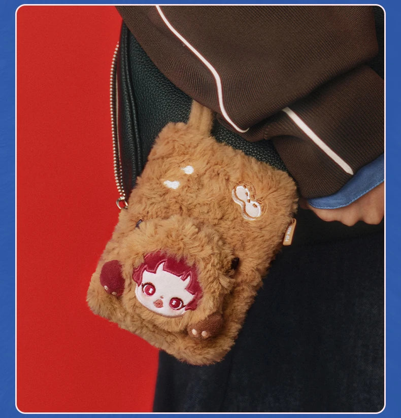 POP MART SkullPanda Mini Bag Blind Box Plush Brown