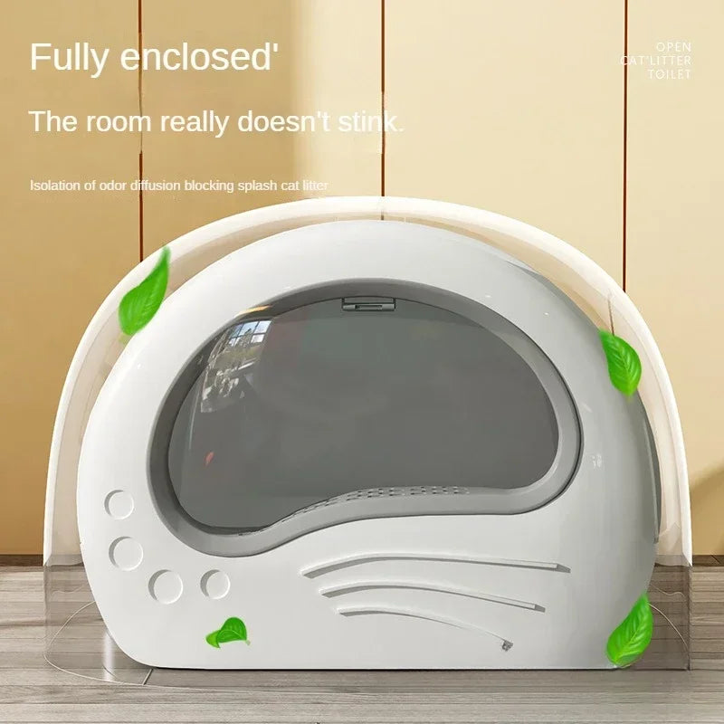 Maison De Toilette XXL Pour Chat Bac À Litière Fermé Avec Double Porte Et Tiroir by LSDLBoutique