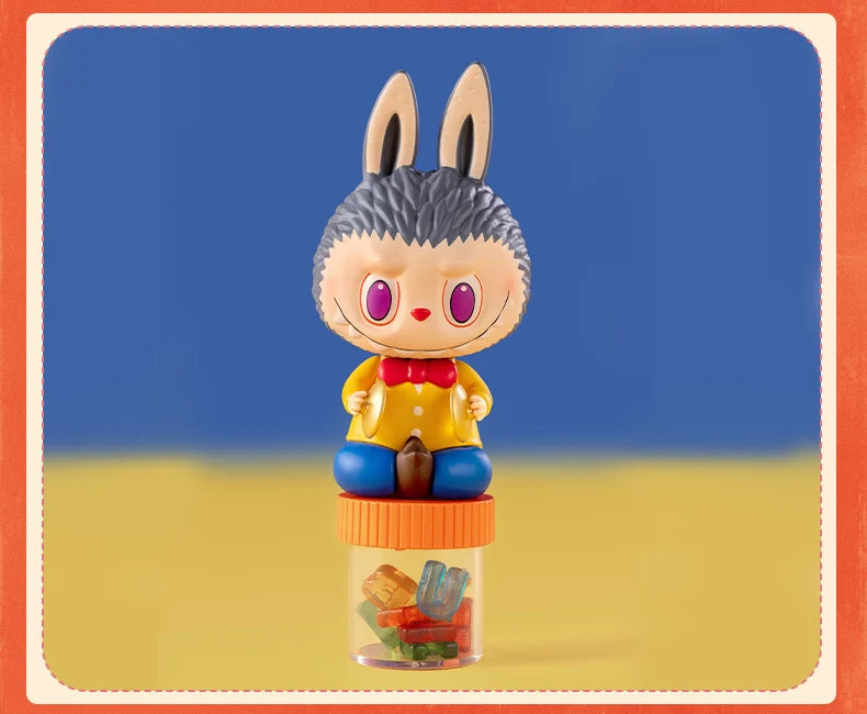 Pop Mart Labubu Candy Monsters PVC Figurine Pink Blue