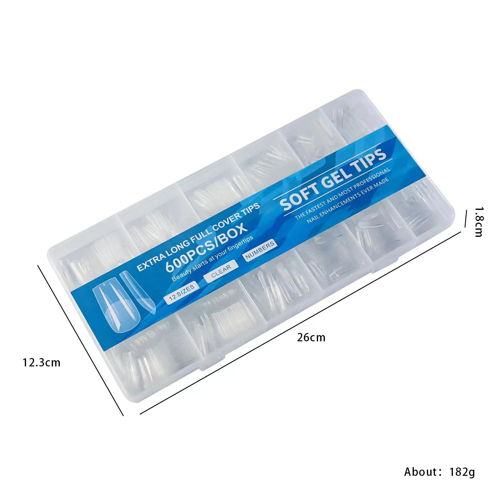 600 pièces pointes d'ongles en Gel souple, pointes d'ongles en acrylique transparent demi-matte pointes de faux ongles pré-forme pour outils de manucure d'extension d'ongle by LSDLBoutique.ch