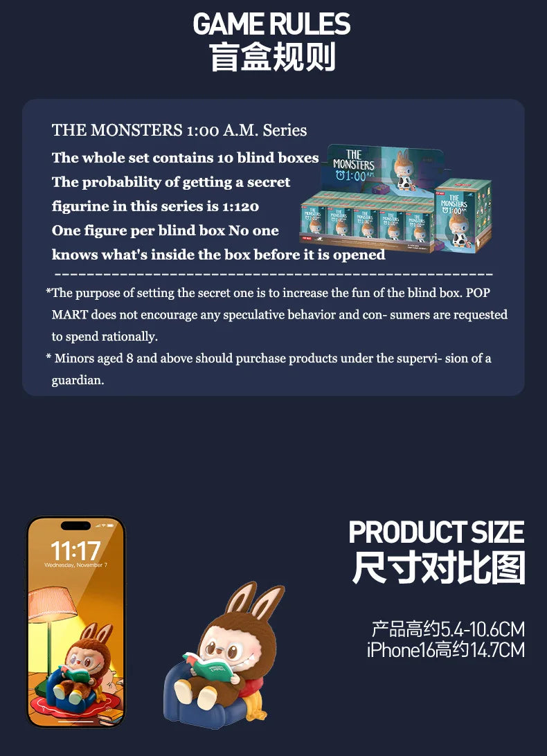 POP MART Labubu Monsters PVC-Figur Überraschungsbox