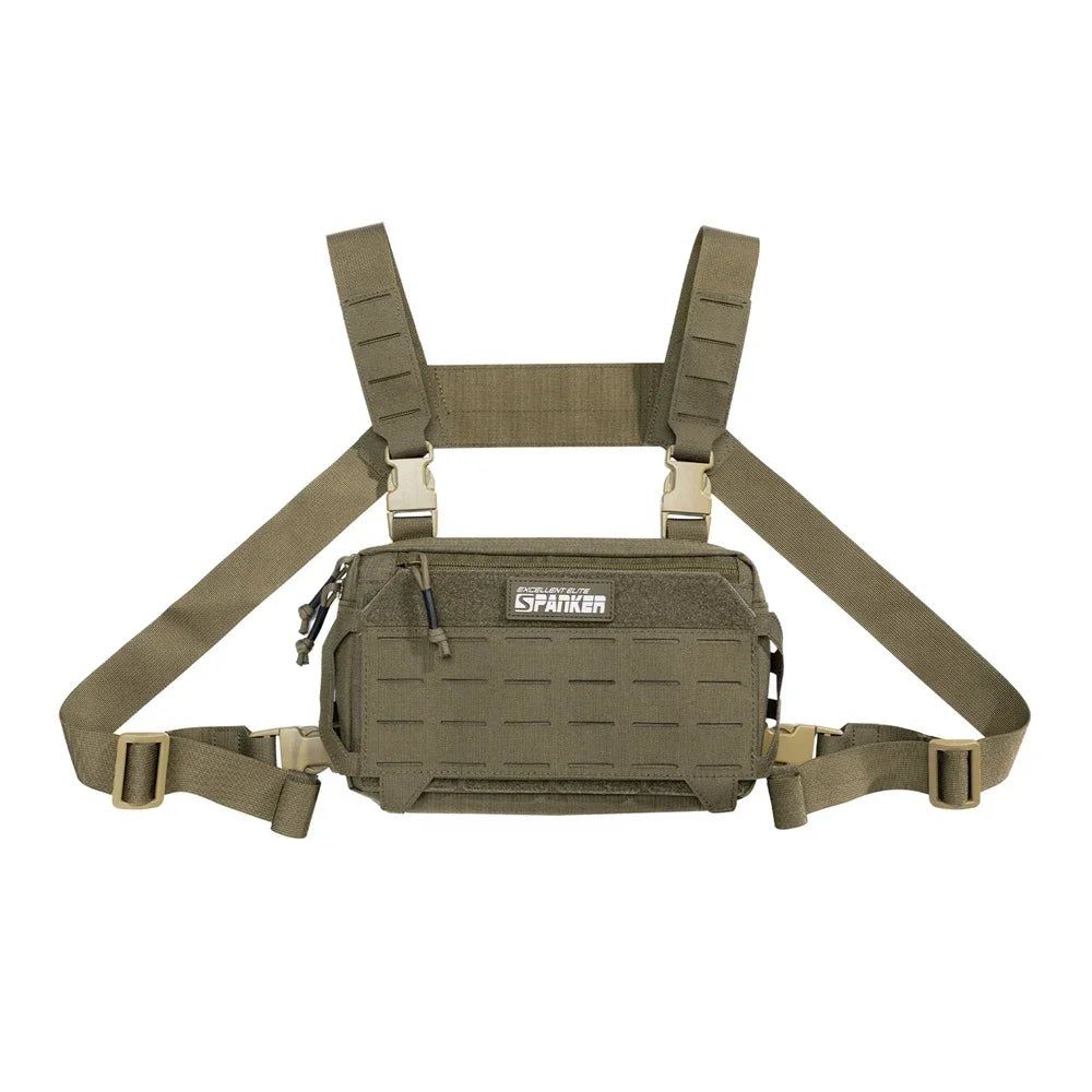 Spanker Taktische Brusttasche, Tarnmuster, Nylon Cordura, MOLLE