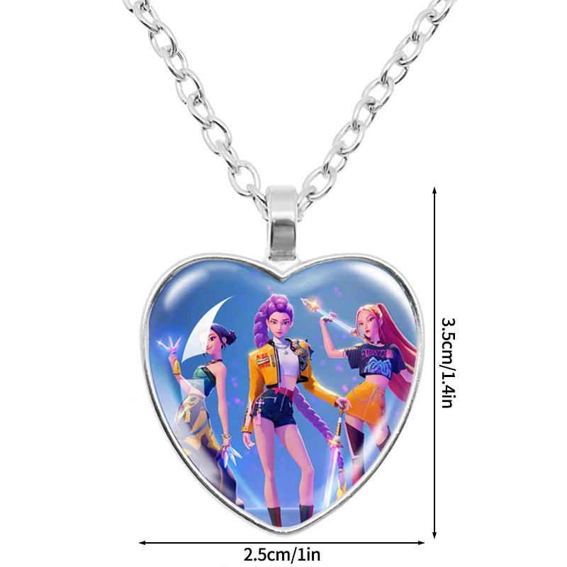 K-Pop-Schlüsselanhänger mit bunten Perlen und runder Bildplatte