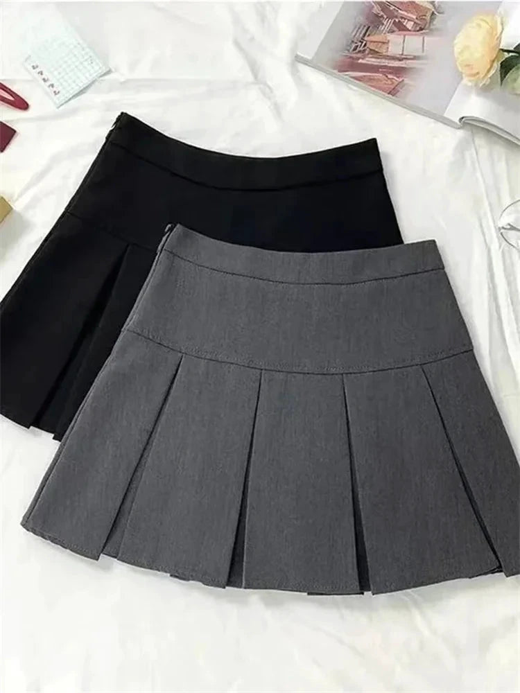 Jupes plissées mini LSDLBoutique - ensemble de 3 en gris et noir