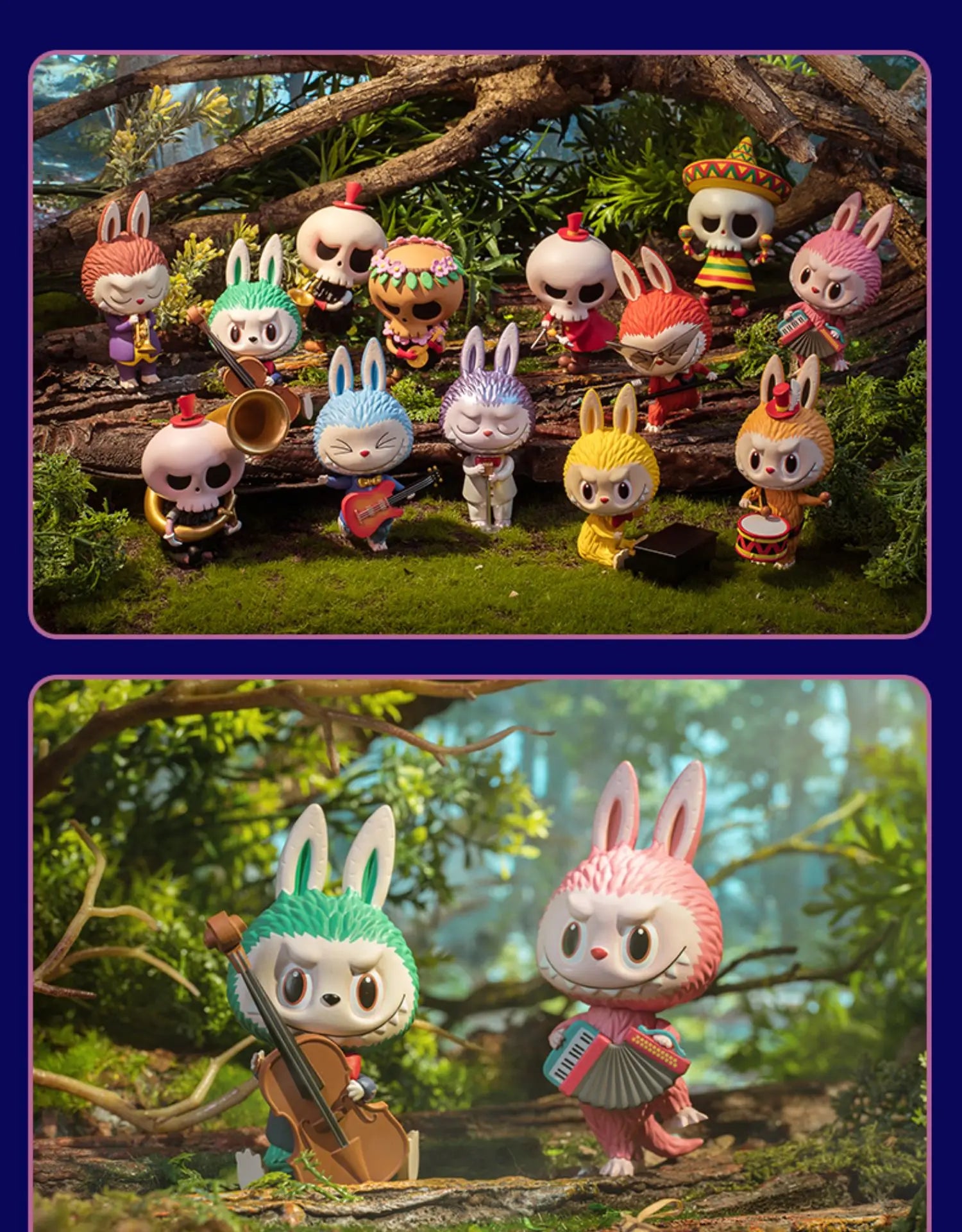 Pop Mart Labubu Forest Konzert PVC-Figurenkollektion