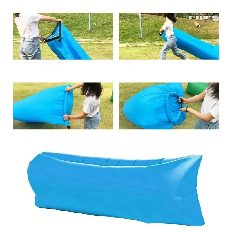 Aufblasbares Sofa – Luftsofa für Strand und Camping – mit Tasche