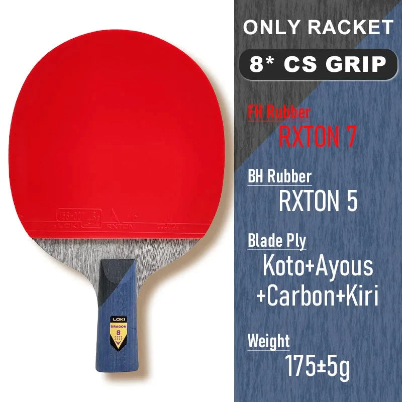 Loki Dragon Tischtennisschläger, 7-lagiges Carbonholz