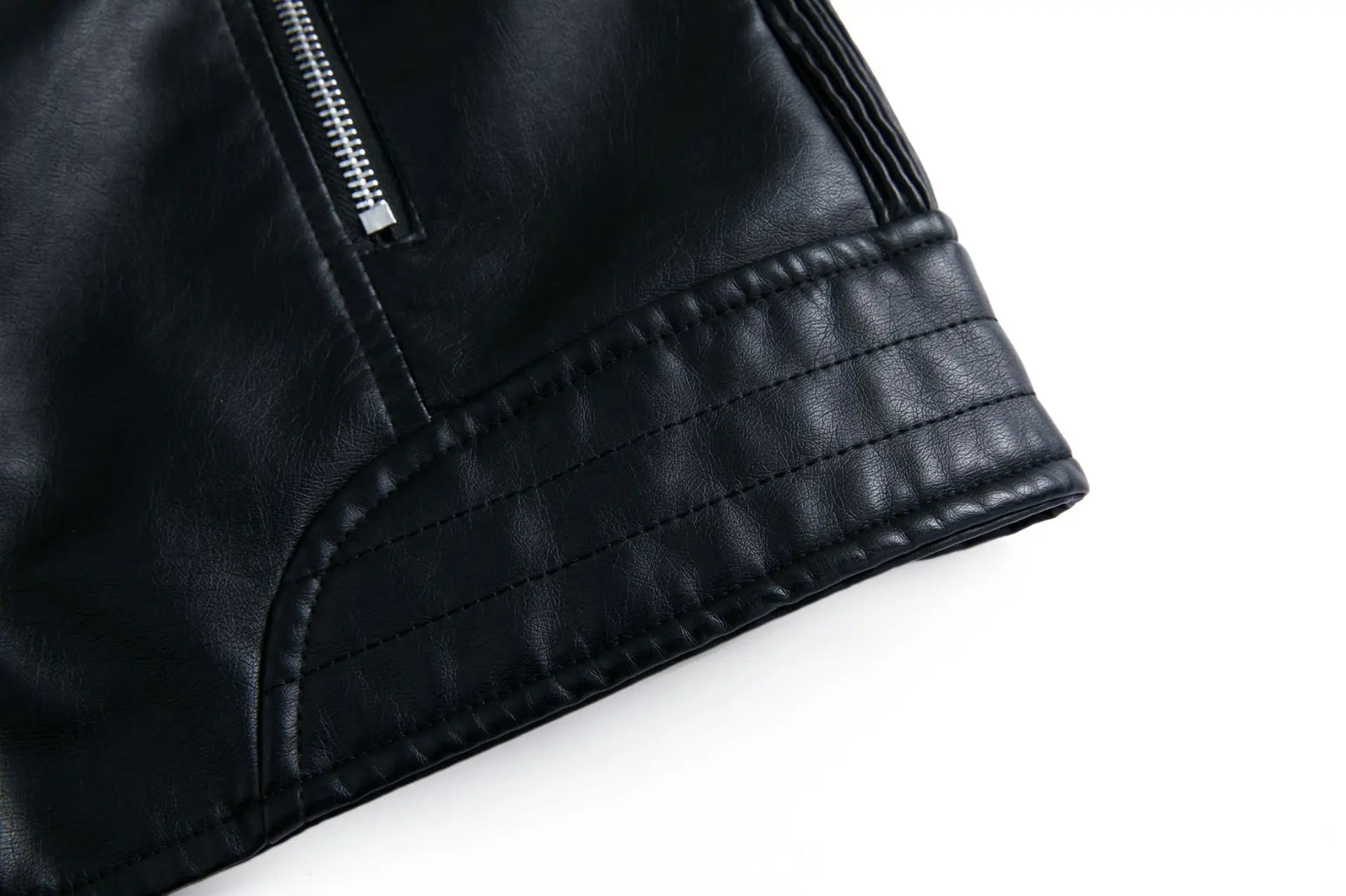 Qj Cinga Veste Motard En Cuir Jaune Zip Oblique Femme