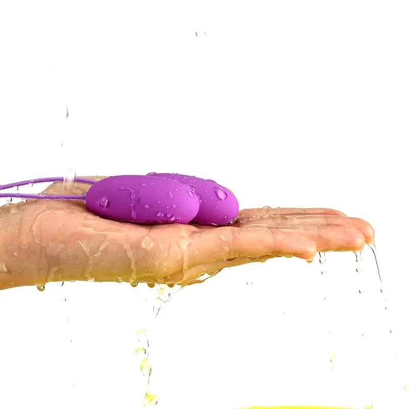 Mini Vibromasseur Double USB 12 Vitesses Bullet Et Œuf Vibrant Télécommande Filaire Portable by LSDLBoutique