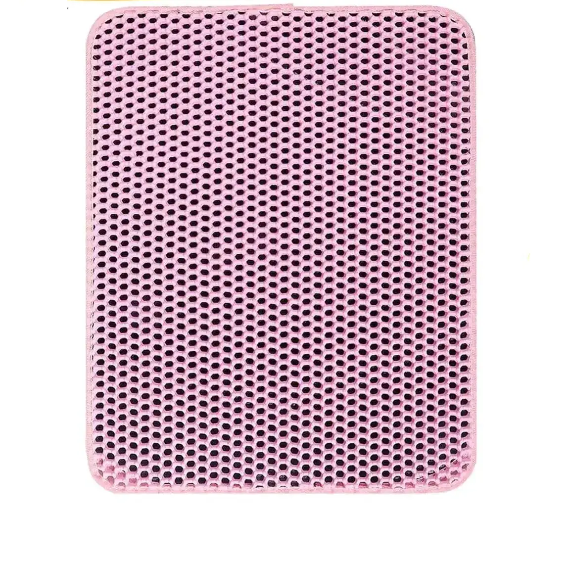 Tapis de litière pour chat rose en maille perforée, Cat Litter Box Mats