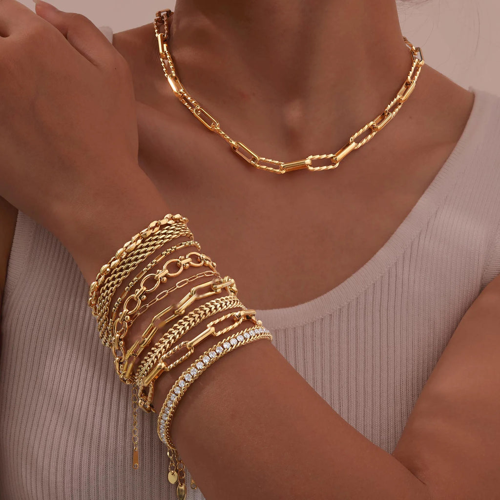 Bracelet trombone réglable – Acier inoxydable