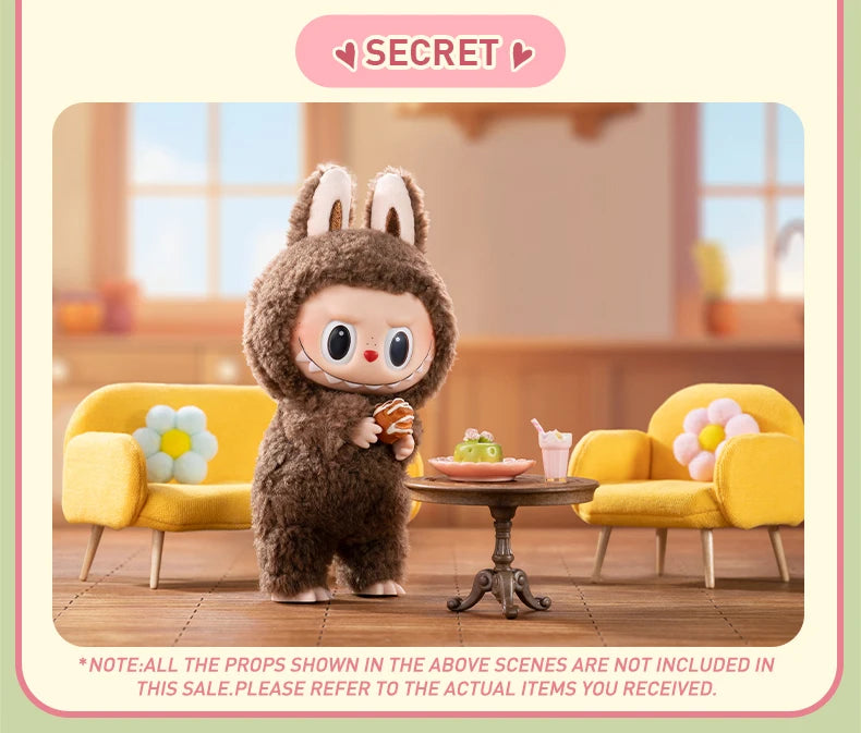 POP MART Die Monster Labubu Macaron Braune Vinylfigur