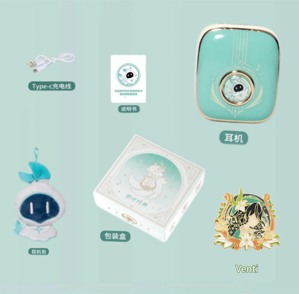 Venti Bluetooth-Headset 5.4 Türkis Genshin Impact Cosplay