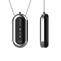 Purificateur d'air portable LSDLBoutique à suspendre au cou, noir et chrome