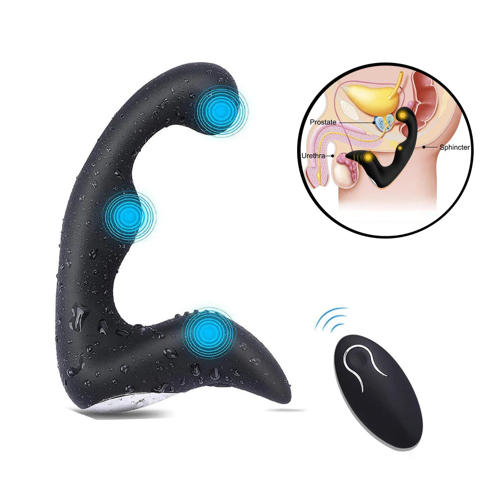 Vibromasseur Anal Télécommandé 9 Modes De Vibration Pour Prostate Et Zones Érogènes Ergonomique Pour Homme Et Femme by LSDLBoutique