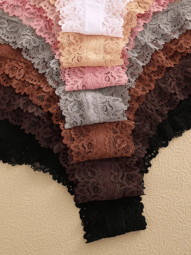 All Of Me Culotte Dentelle Coton Sans Couture Taille Basse