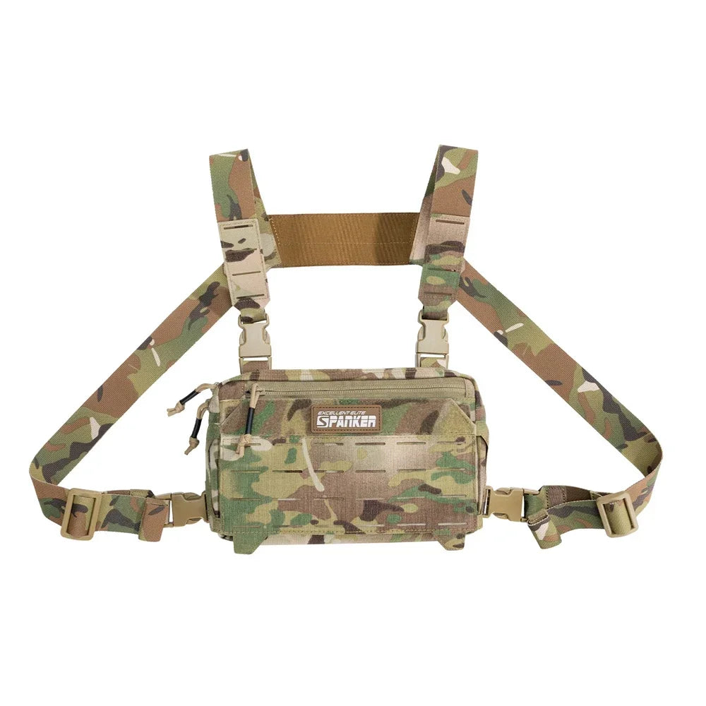 Spanker Taktische Brusttasche, Tarnmuster, Nylon Cordura, MOLLE