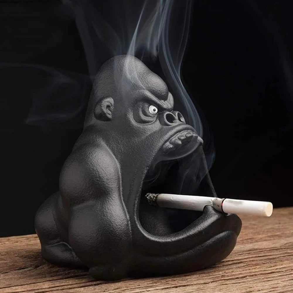Cartoon Ceramic Orangutan Ashtray for Smokers