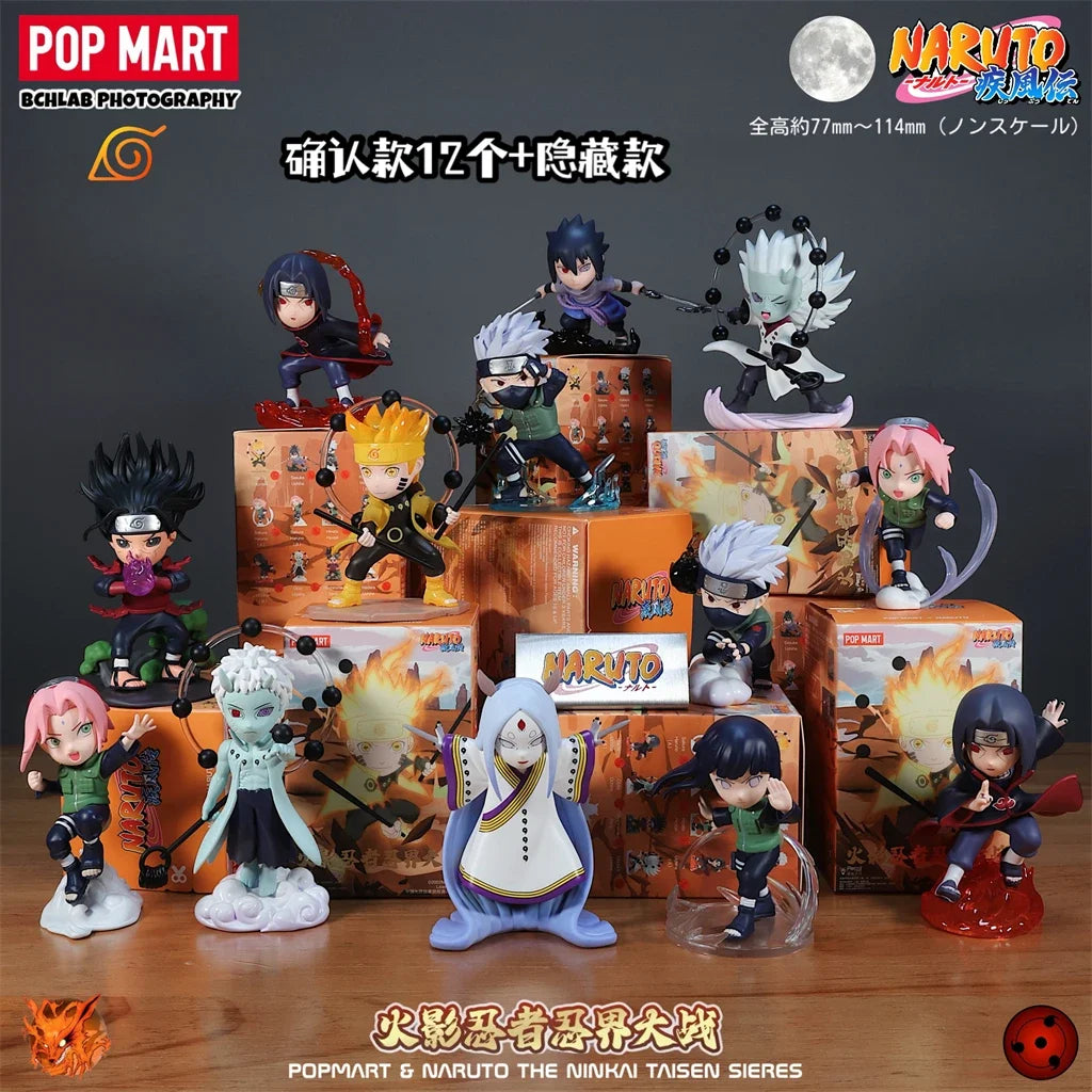 POP MART Naruto Sasuke Ninja World War Series Blind Box Toys Cute Surprise Guess Bag Doll Anime Figure Ornament Model…