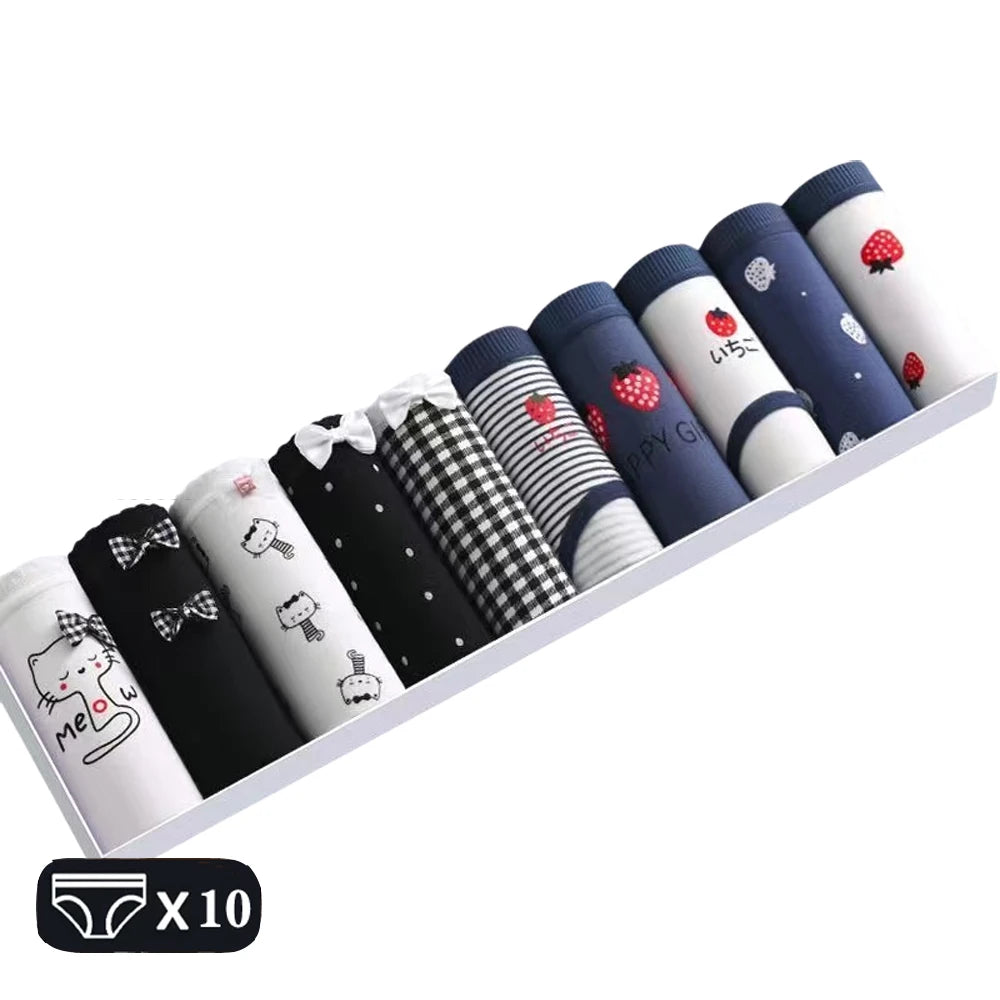 Jog MCERG Culotte Femme Coton Élasthanne Doux Lot de 10