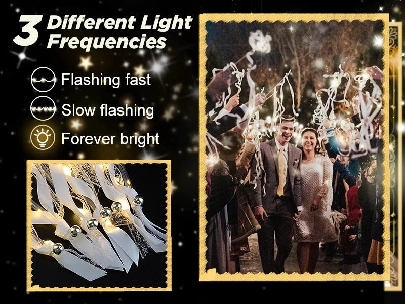 LED-Leuchtstäbe, 200er-Packung, für Hochzeiten, Partys und stimmungsvolle Anlässe