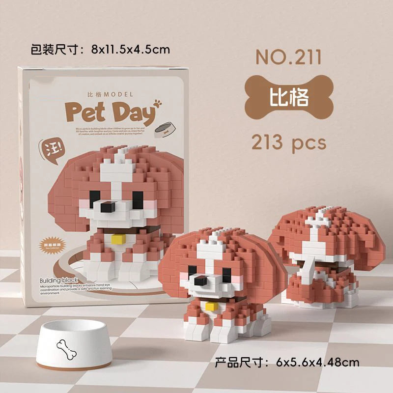 Mini Blocs De Construction Animal Chiens Chats Kit A Assembler Jouets Educatifs Pour Enfants 10 12 Ans Cadeau by LSDLBoutique.ch