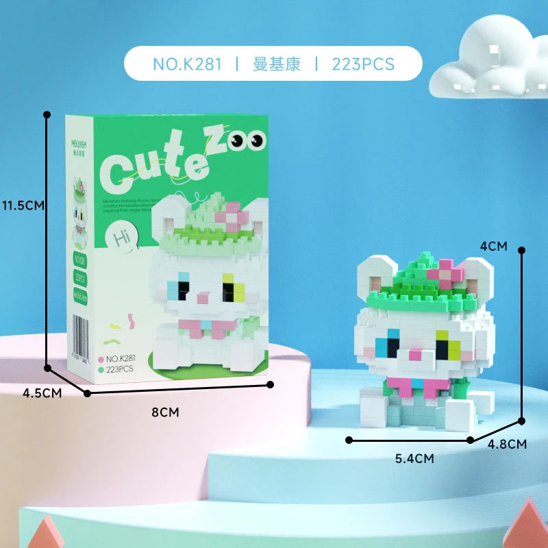 Mini Blocs De Construction Animal Chiens Chats Kit A Assembler Jouets Educatifs Pour Enfants 10 12 Ans Cadeau by LSDLBoutique.ch