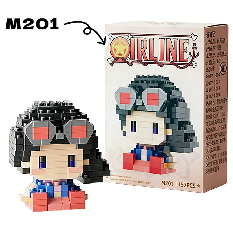 Figurine mini blocs de construction – Personnages One Piece – Anime Building Block Chopper Buggy Zoro Robin