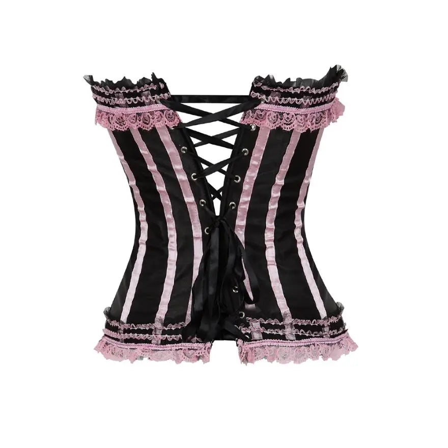 Gothic Lace Corset with Overbust Bustier – Swann