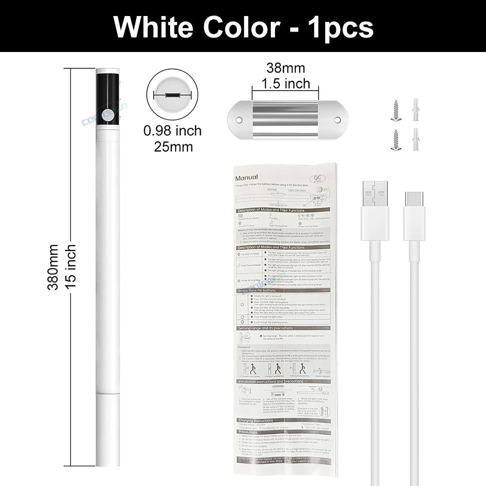 LED Motion Sensor Light Under Cabinets with Adjustable Digital Display