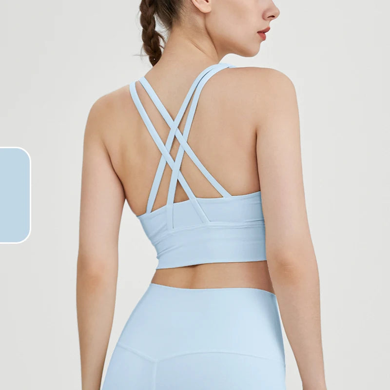 Brassière de sport yoga dos croisé