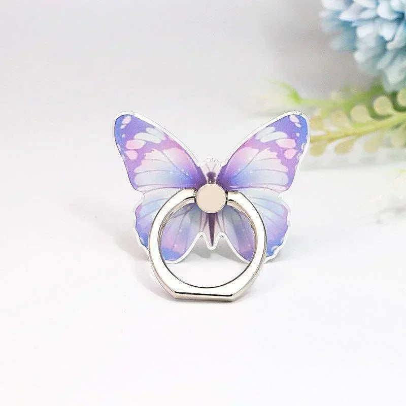 Porte-Bague Papillon Métal Doré Pour Téléphone Accessoire