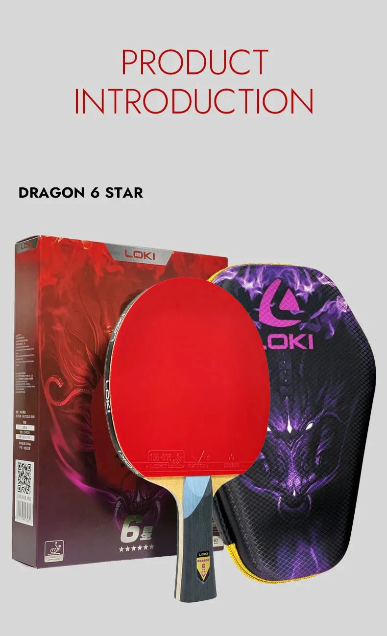 Loki Dragon Tischtennisschläger, 7-lagiges Carbonholz
