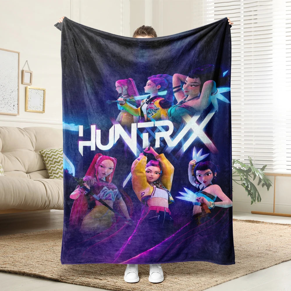 SAJABOYS Couverture Polaire Demon Hunters Motifs Anime Colorés