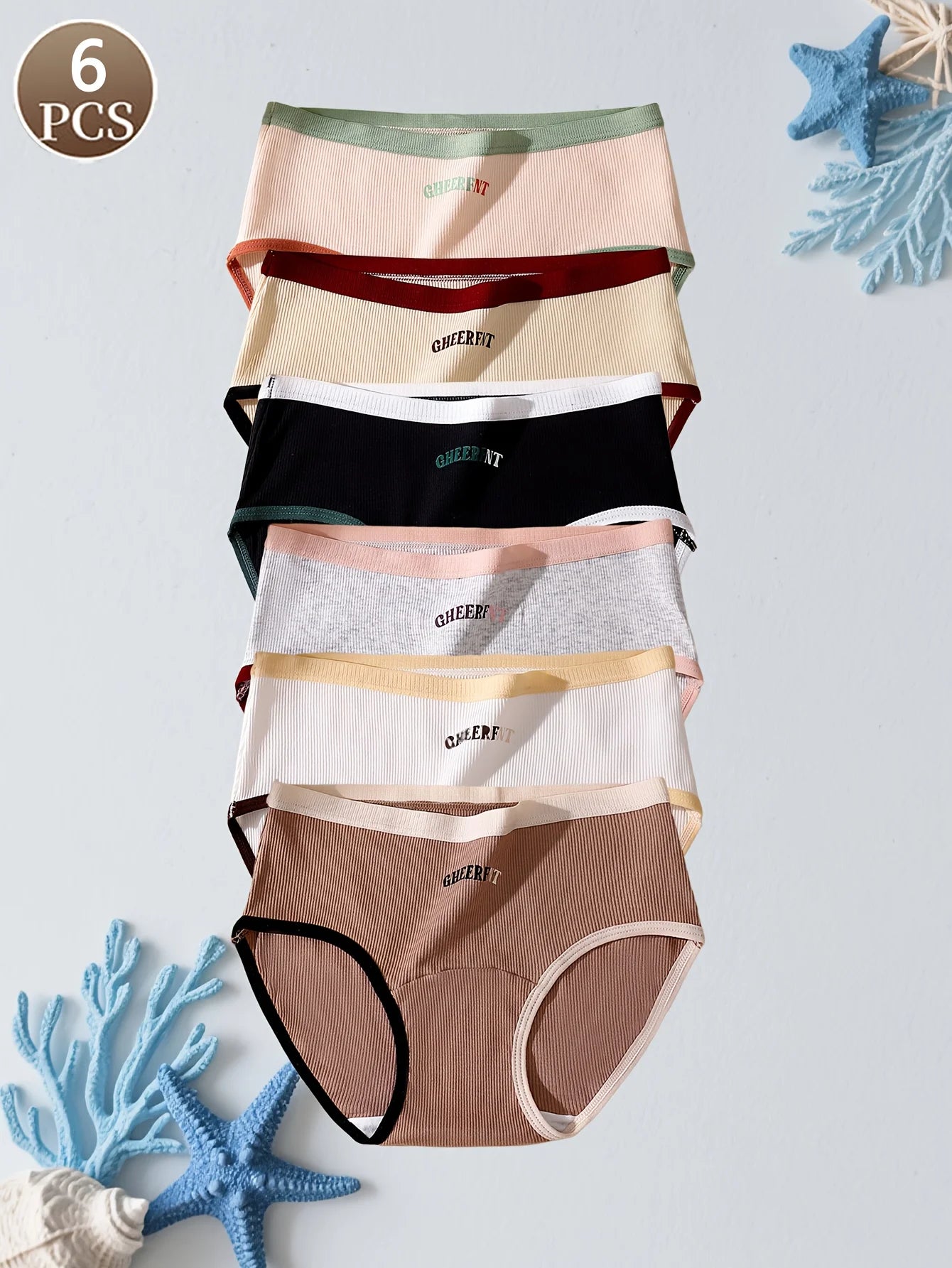 Cheerfit Culotte Brève En Coton Sans Couture Lot de 6