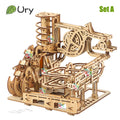 Ury – puzzle 3D en bois, dispositif de piste de catapulte électrique, ensemble de course en marbre, modèle mécanique, labyrinthe scientifique, assemblage de 7 boules, cadeau pour enfants by LSDLBoutique.ch