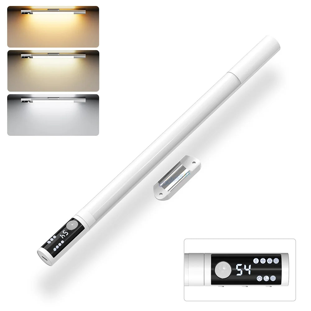 LED-Unterbauleuchte mit Bewegungsmelder und einstellbarer Digitalanzeige