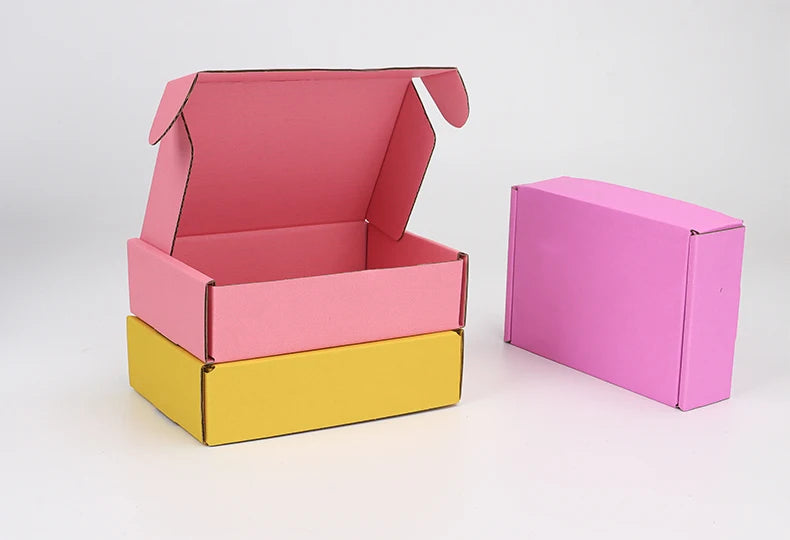 Dicke Faltschachtel, dreilagiger Karton, 10er-Packung in verschiedenen Farben