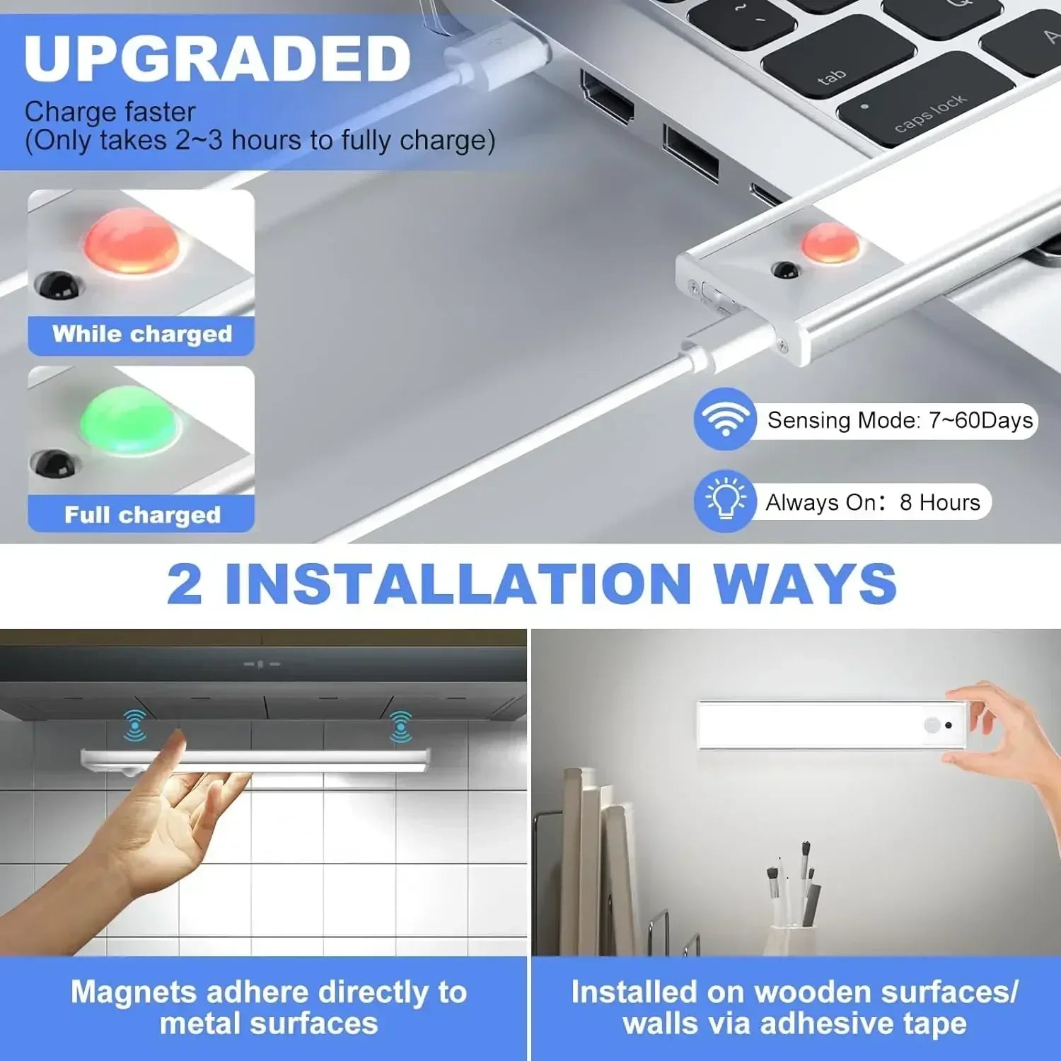 Xiaomi kabelloses LED-Nachtlicht mit Bewegungssensor, USB-Aufladung, Fernbedienung