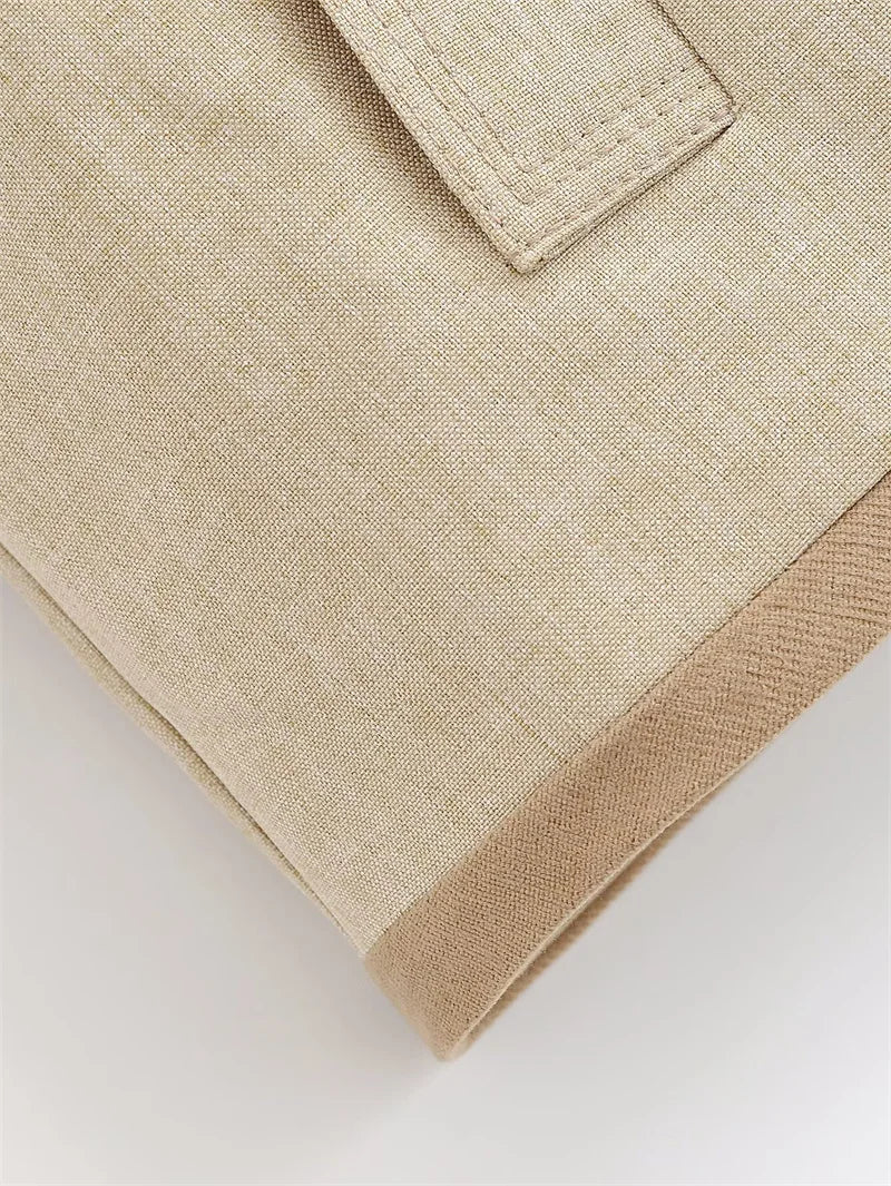 Guobioziy Veste Khaki Col Montant Napoléon Boutons