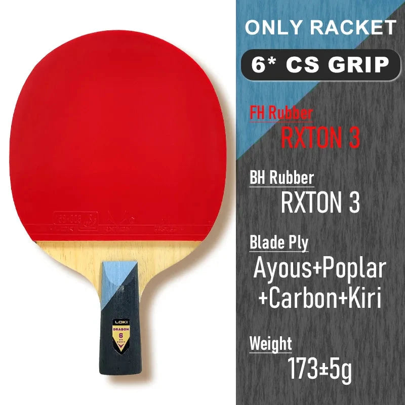 Loki Dragon Tischtennisschläger, 7-lagiges Carbonholz