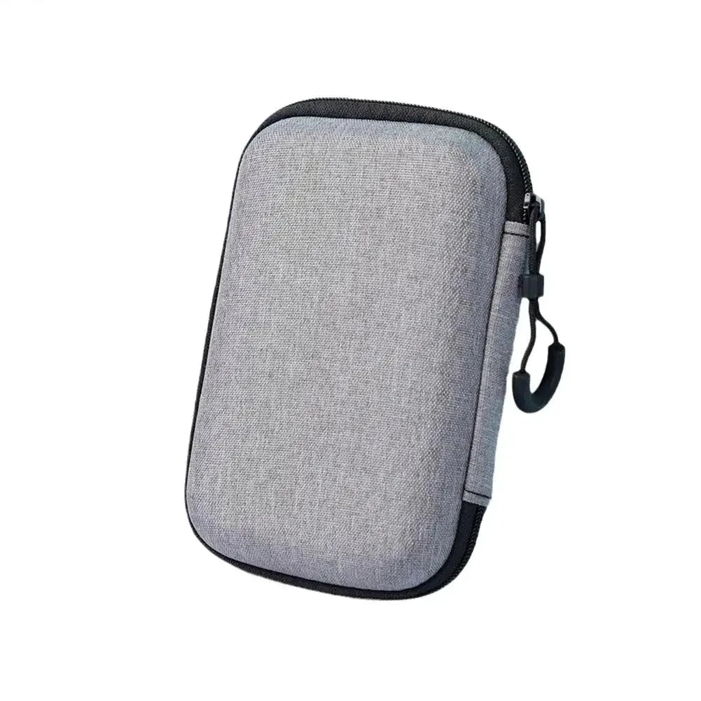 Etui de protection gris en tissu pour console portable R36S/R35S avec zip et dragonne, kit LSDLBoutique