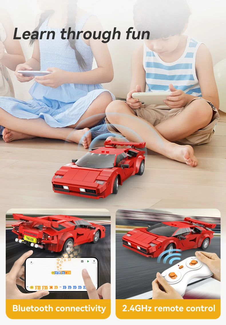 Cada 1:20 328 pièces ville technologique RC voiture de course App blocs de construction télécommande vitesse véhicule briques jouet cadeaux de vacances by LSDLBoutique.ch