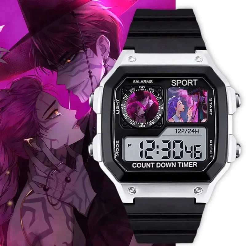 KPop Demon Hunters LED montres numériques Anime femmes montre électronique bracelet en Silicone dessin animé Sport de plein air montre-bracelet horloge cadeaux by LSDLBoutique.ch